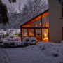 Beautiful home after a recent snow.